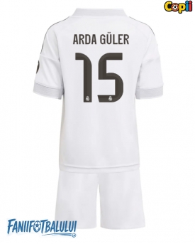 Real Madrid Arda Guler #15 Echipament de Fotbal Replică 2025-26 Copii Acasa (+ Șorturi)